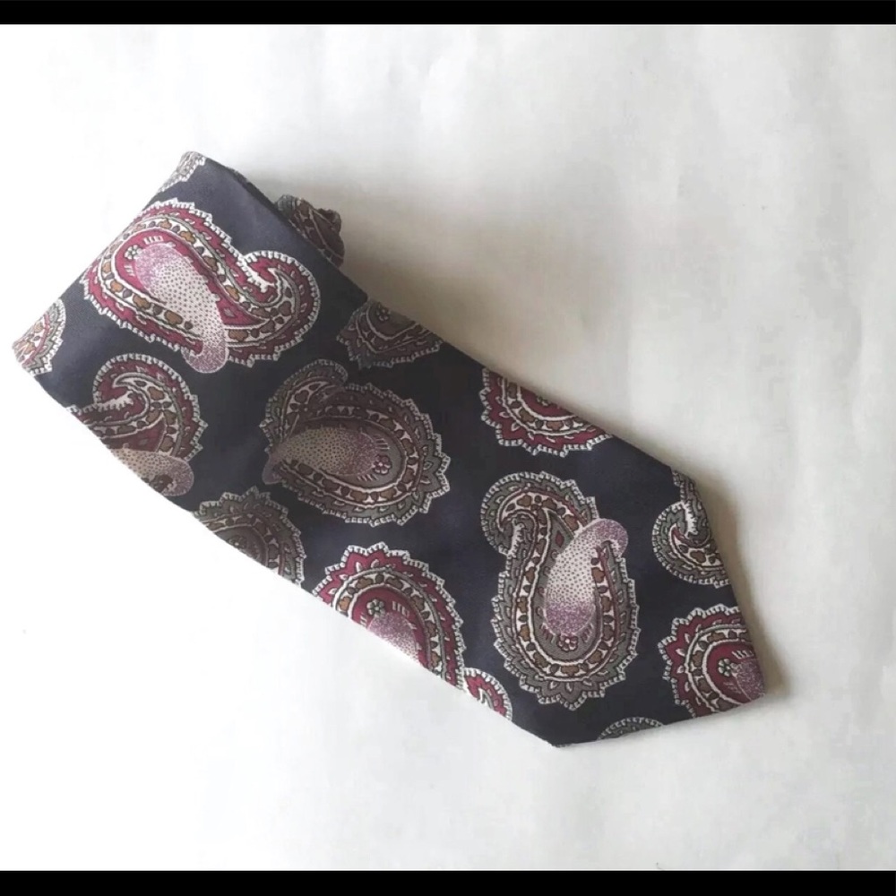 Kupperheimer Tie  100% Silk Italy Parsley Vintage